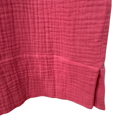 J. Crew Short Sleeve Cotton Gauzy Popover Dress XXS Pink Barbiecore Beachy NWT - Picture 6 of 7